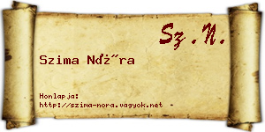 Szima Nóra névjegykártya