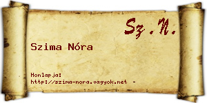 Szima Nóra névjegykártya